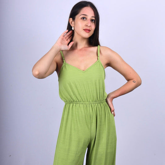 Wide-Leg Sleeveless Jumpsuit