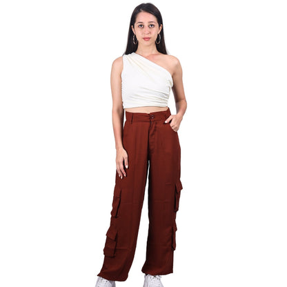 Chic High-Waist Multi-Pocket Cargo Pants