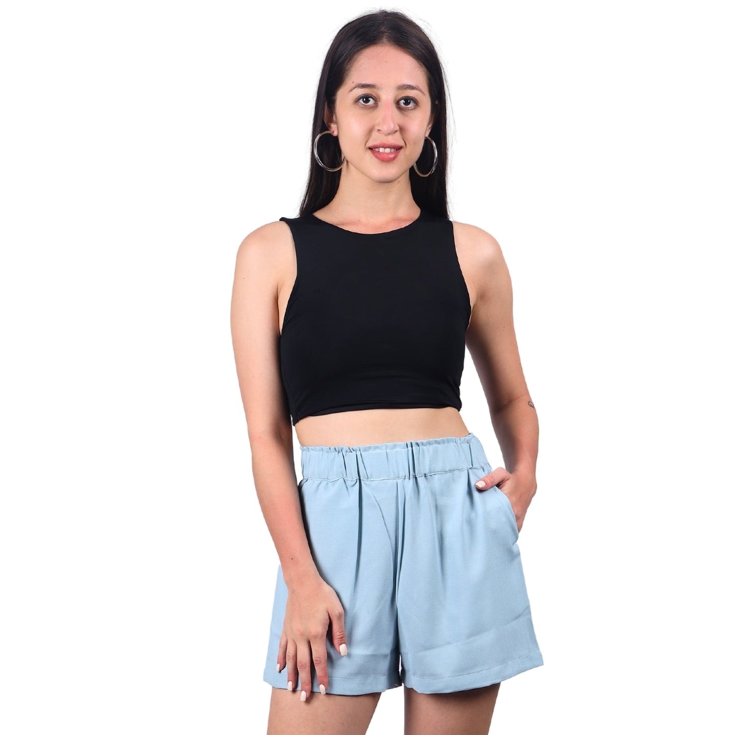Comfy Chic Elastic Waist Shorts