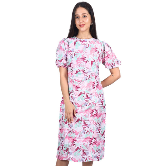 Petal Paradise Puff Sleeve Dress | GloFash - FashionZapp.com