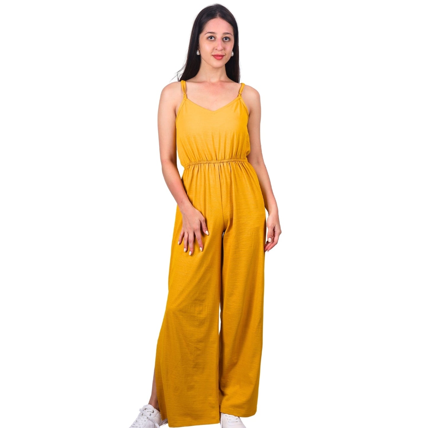 Wide-Leg Sleeveless Jumpsuit