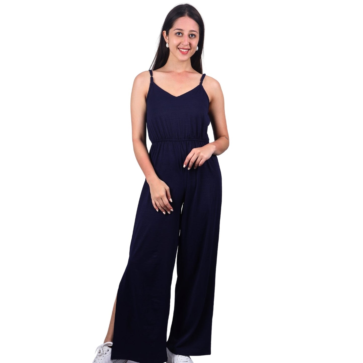 Wide-Leg Sleeveless Jumpsuit