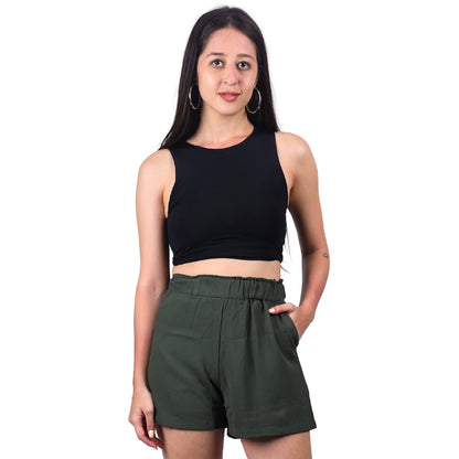 Comfy Chic Elastic Waist Shorts