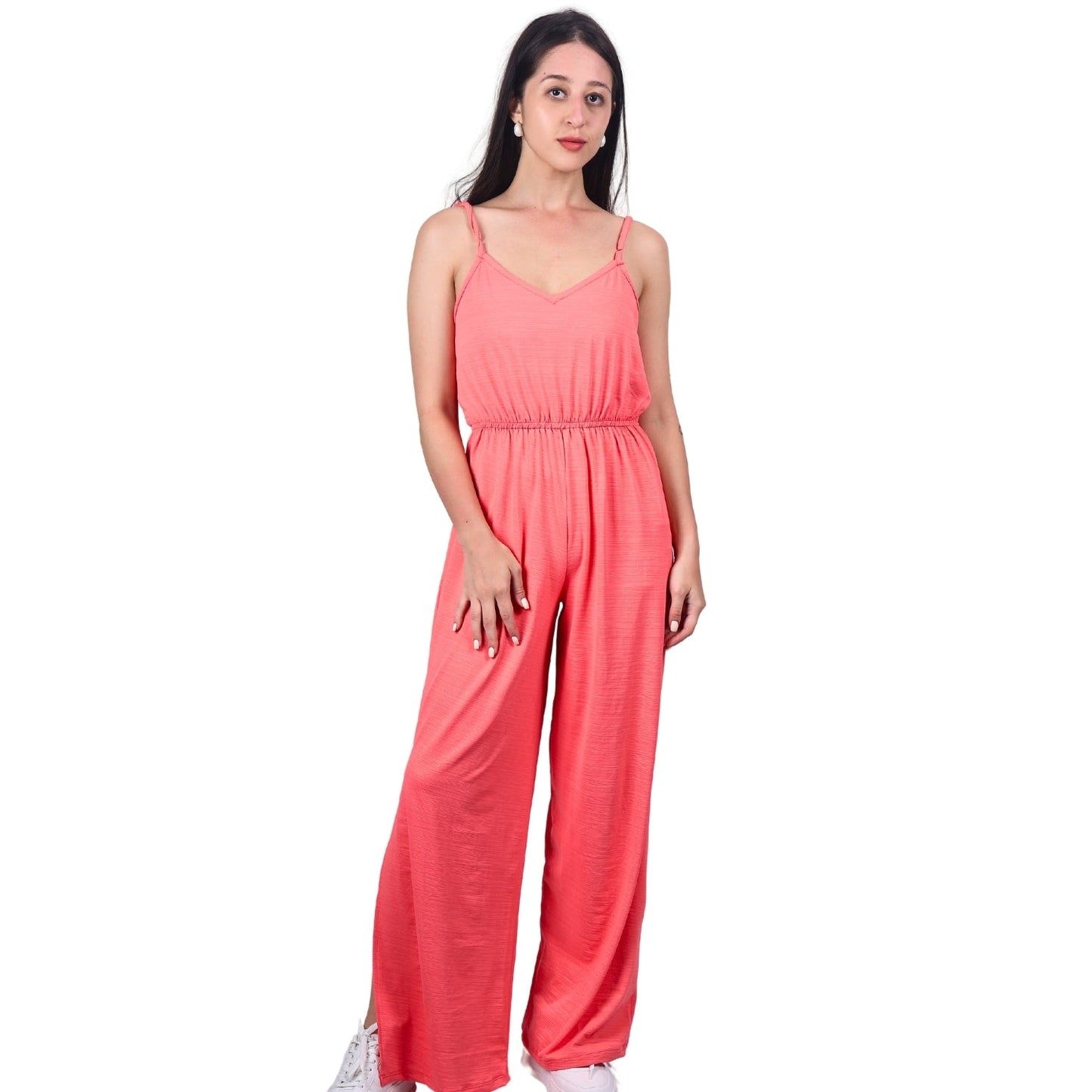 Wide-Leg Sleeveless Jumpsuit