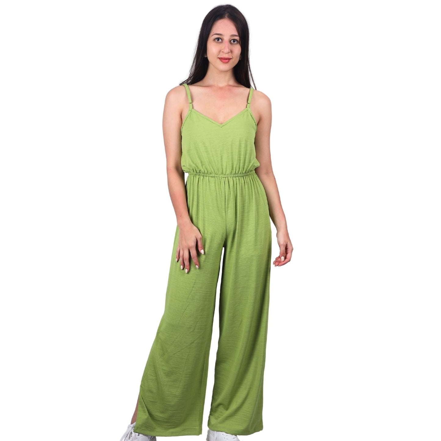 Wide-Leg Sleeveless Jumpsuit