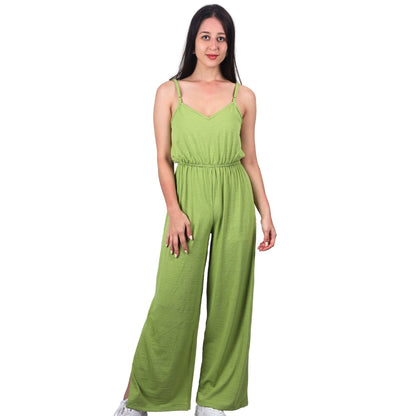 Wide-Leg Sleeveless Jumpsuit