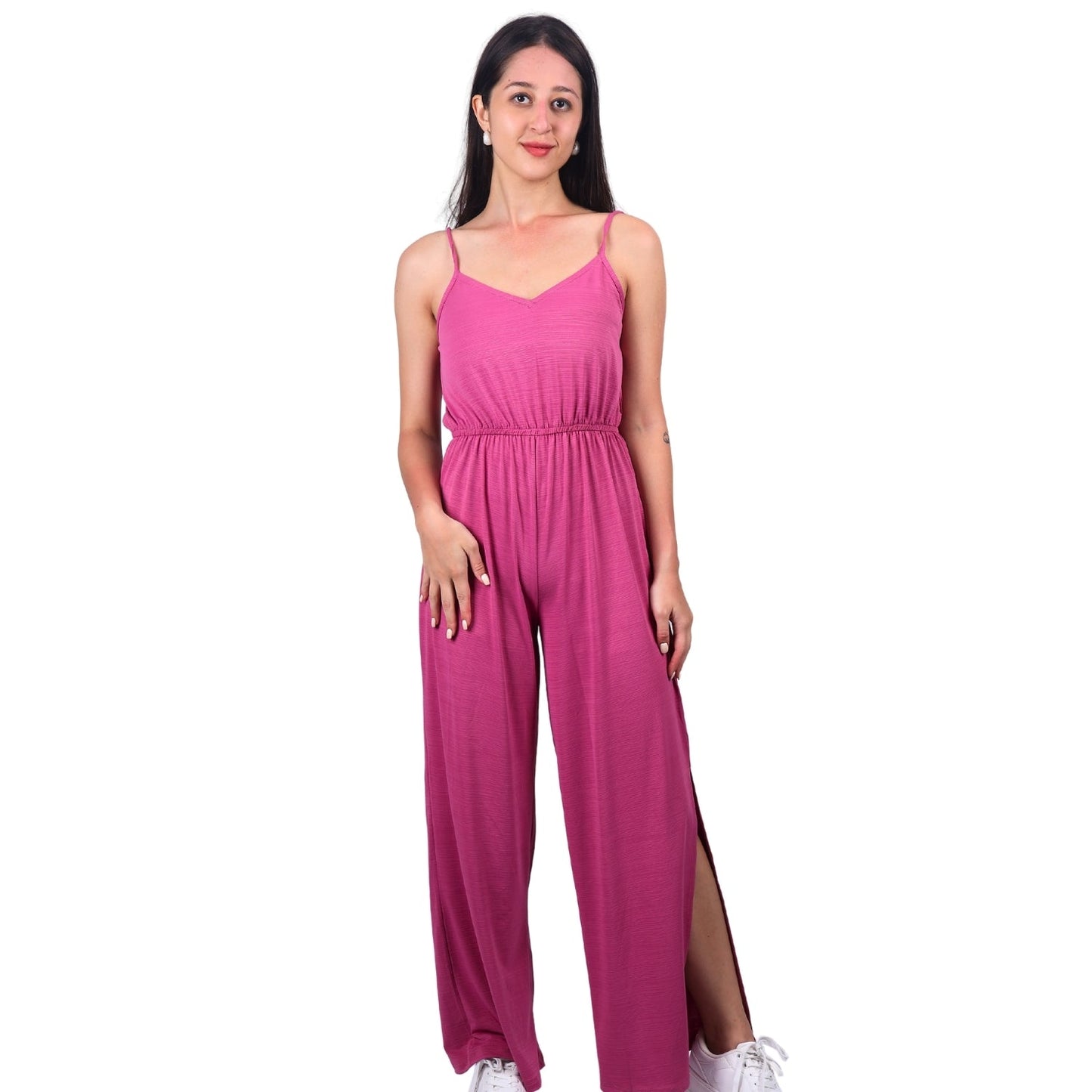 Wide-Leg Sleeveless Jumpsuit