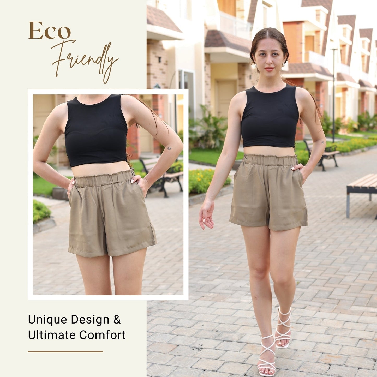 Comfy Chic Elastic Waist Shorts