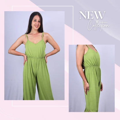 Wide-Leg Sleeveless Jumpsuit