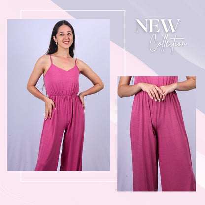 Wide-Leg Sleeveless Jumpsuit