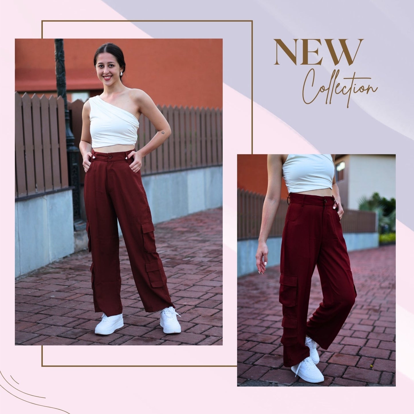 Chic High-Waist Multi-Pocket Cargo Pants