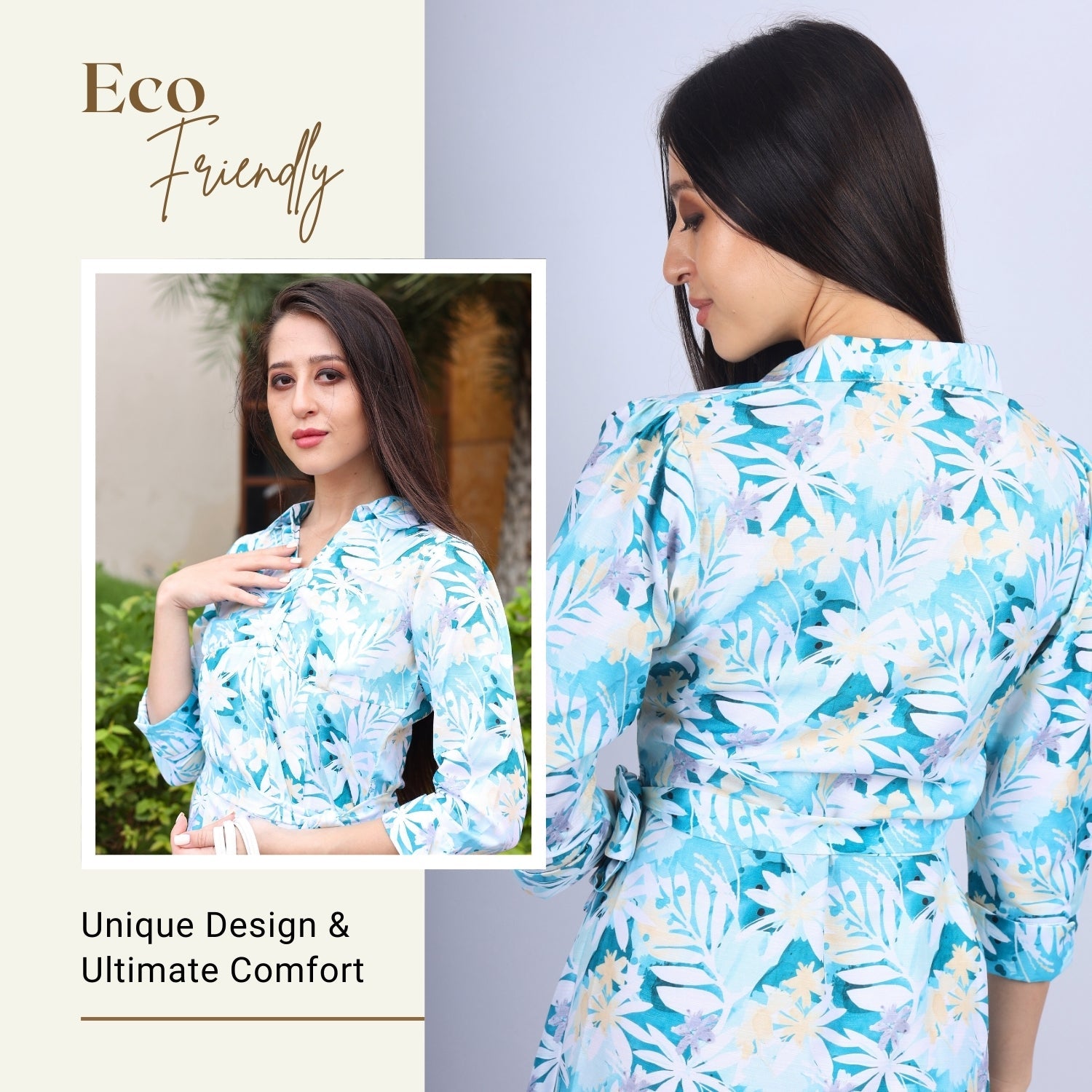 Blossom Breeze Floral Shirt Dress - FashionZapp.com