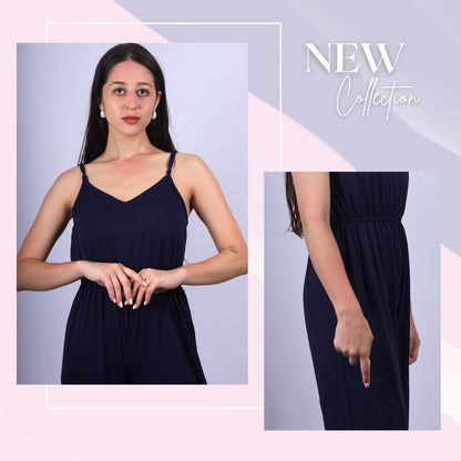 Wide-Leg Sleeveless Jumpsuit