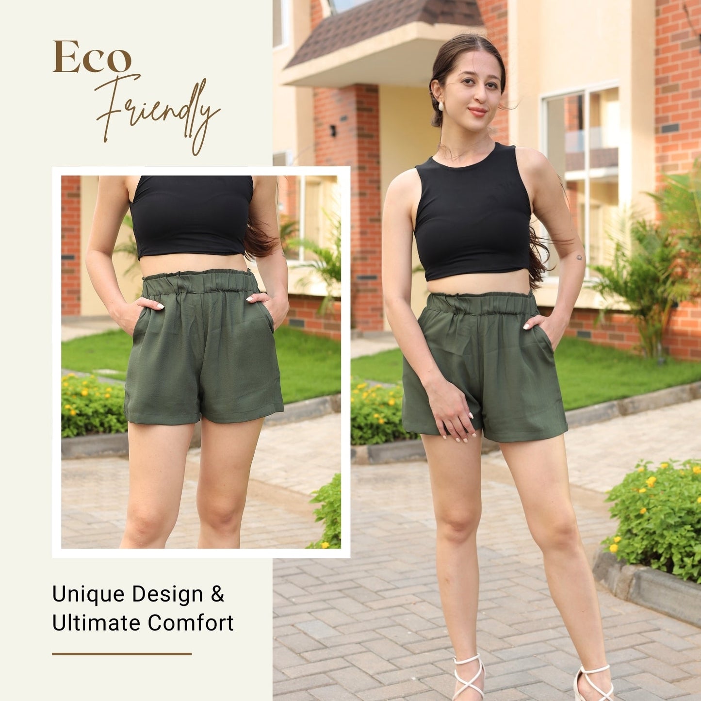 Comfy Chic Elastic Waist Shorts