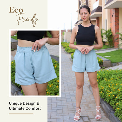 Comfy Chic Elastic Waist Shorts