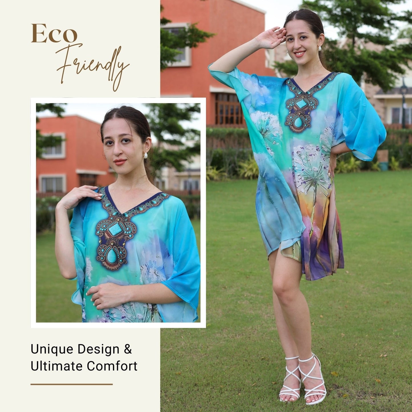 Enchanted Meadow Jewel-Accent Kaftan Dress | GloFash - FashionZapp.com