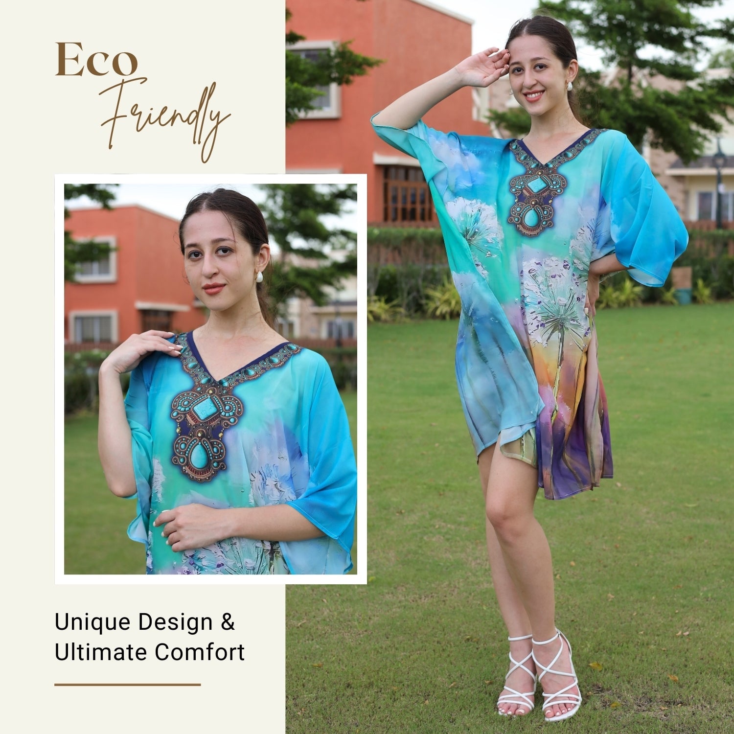 Enchanted Meadow Jewel-Accent Kaftan Dress | GloFash - FashionZapp.com