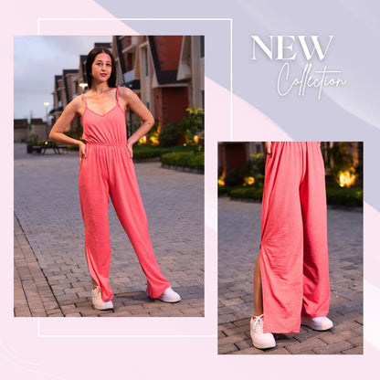 Wide-Leg Sleeveless Jumpsuit