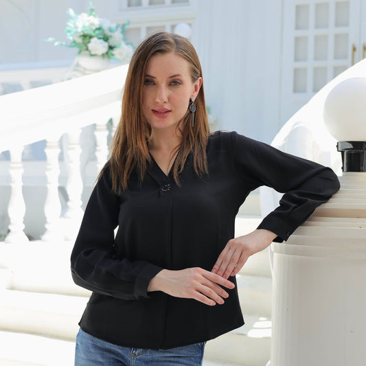 Glofash | Stylish Modal Black Top for Women – Elegant & Comfortable Design - FashionZapp.com