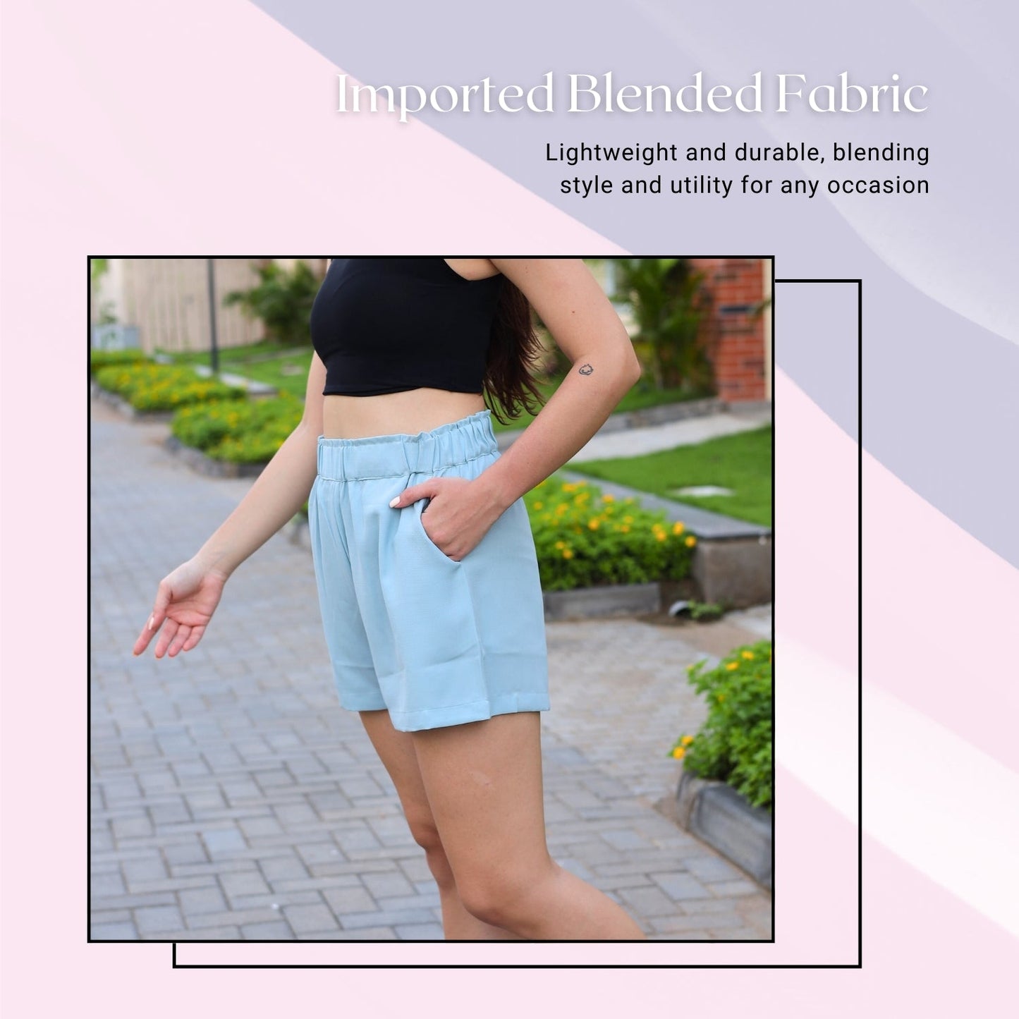 Comfy Chic Elastic Waist Shorts