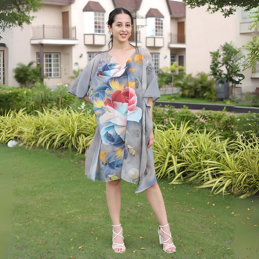 Whimsical Rose Garden Kaftan Dress | GloFash - FashionZapp.com