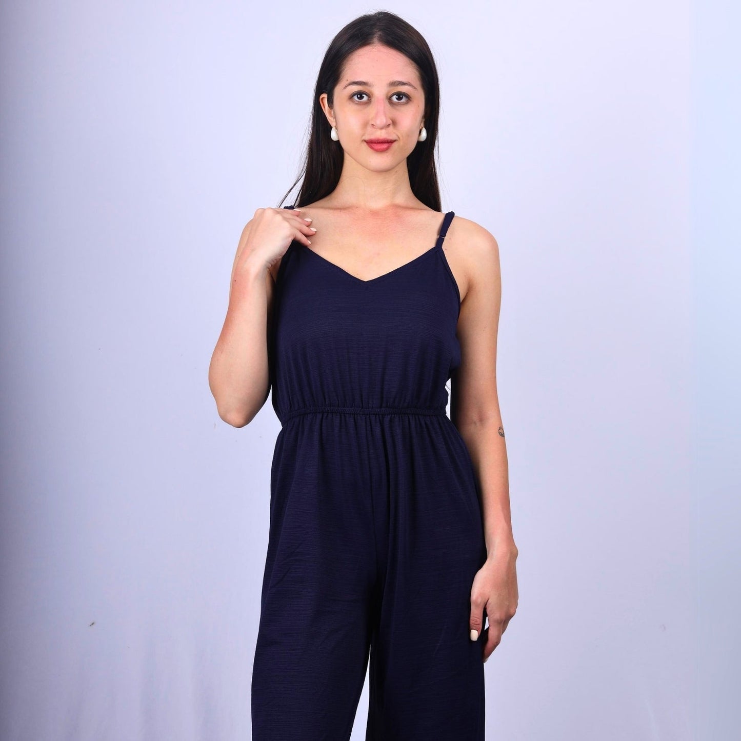Wide-Leg Sleeveless Jumpsuit