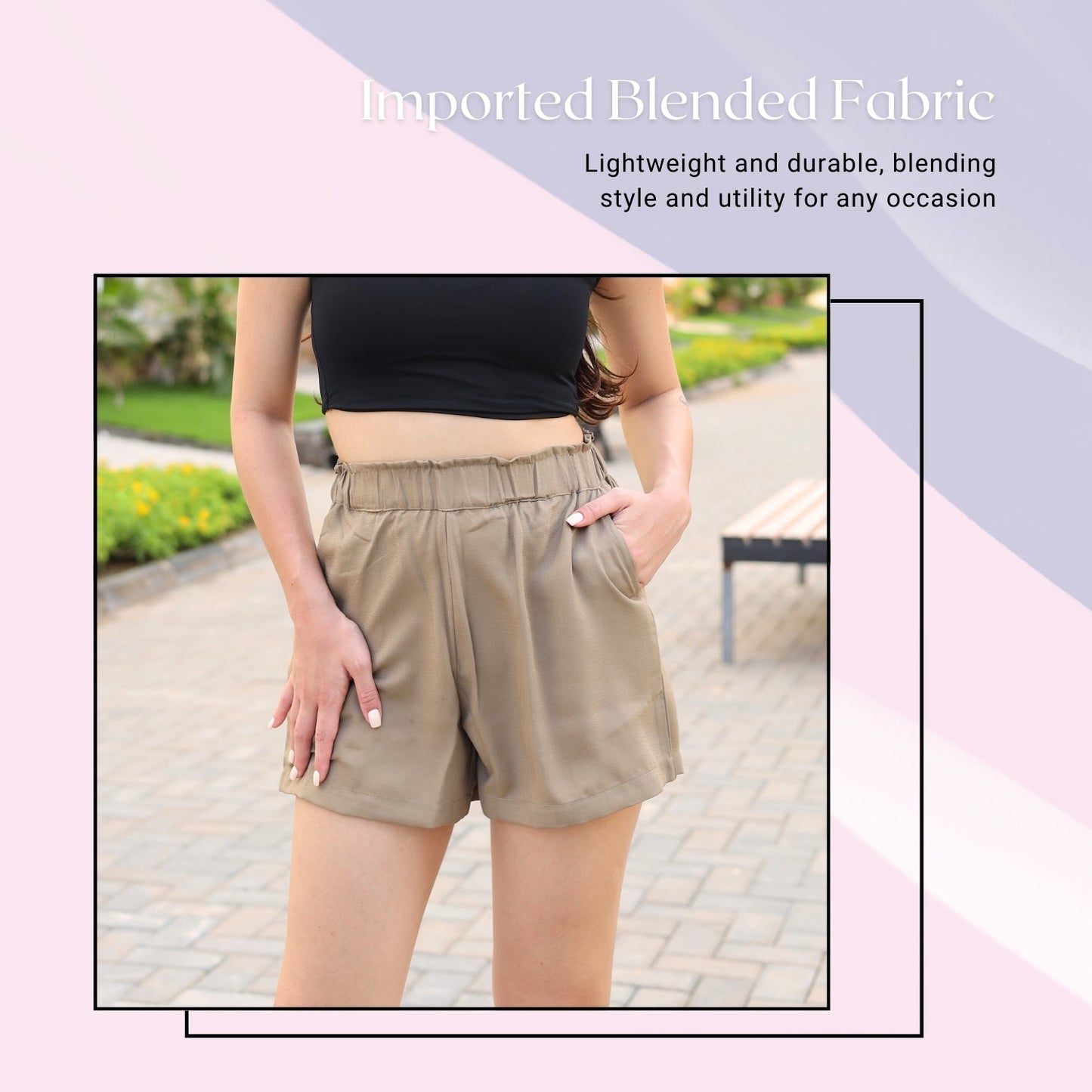 Comfy Chic Elastic Waist Shorts