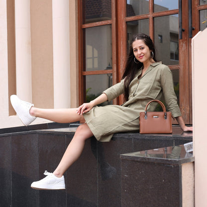 Women's V-Neck Summer Casual 3/4 Sleeve Button-Down Dress - FashionZapp.com