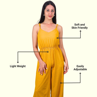 Wide-Leg Sleeveless Jumpsuit