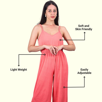 Wide-Leg Sleeveless Jumpsuit