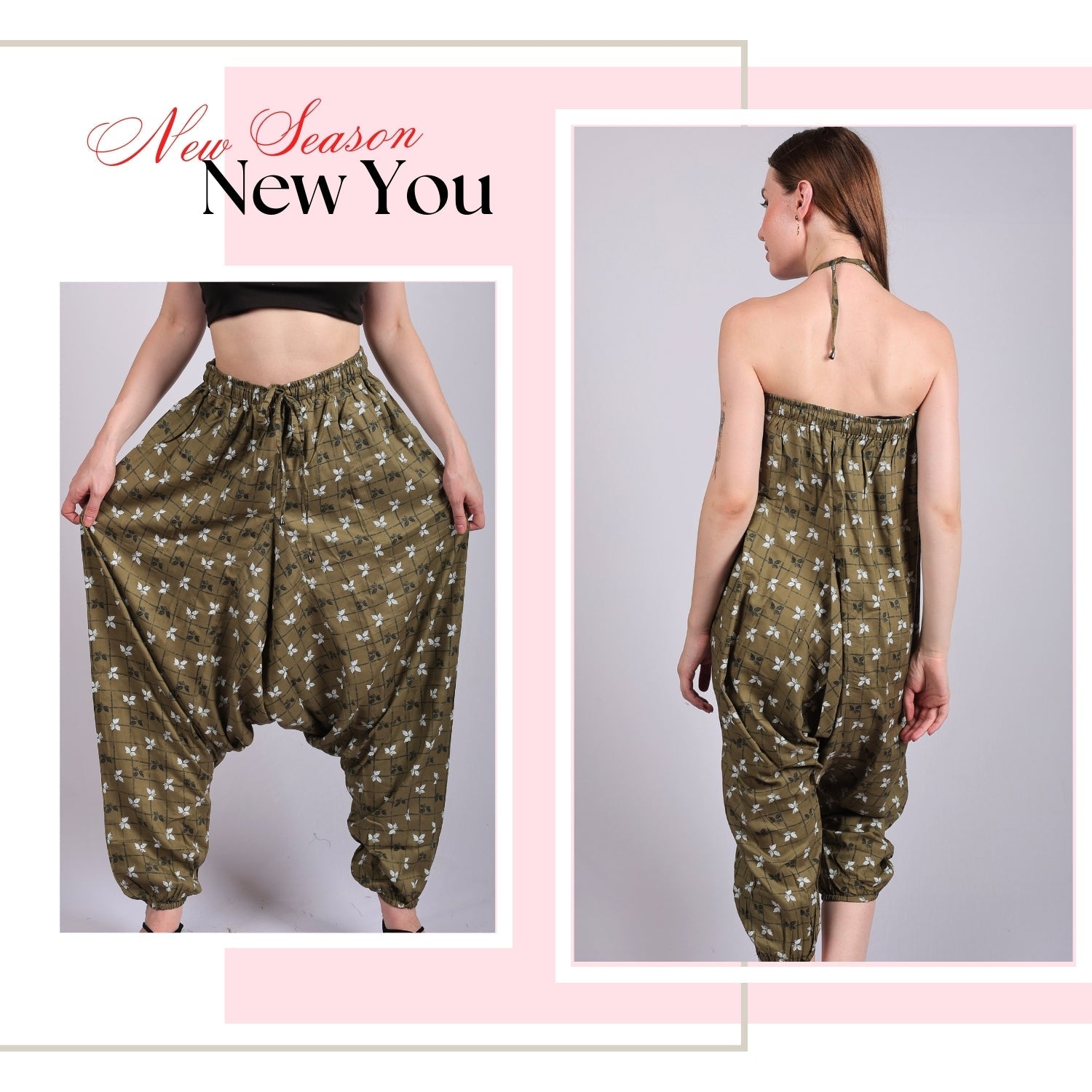 Women's Boho Harem Pants “ Multi-Functional Pants with Pockets - .com