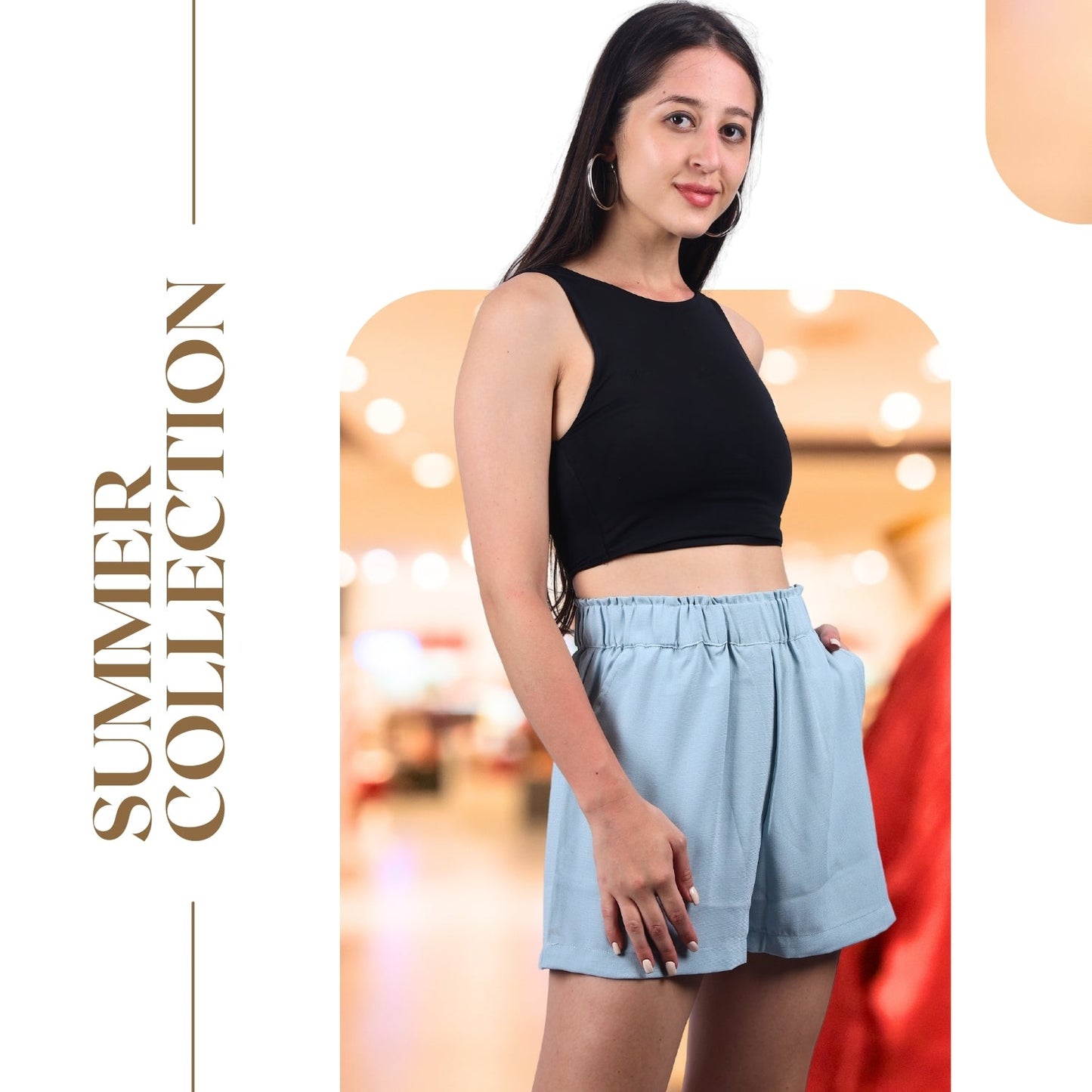 Comfy Chic Elastic Waist Shorts