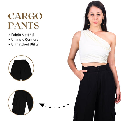 Chic High-Waist Multi-Pocket Cargo Pants