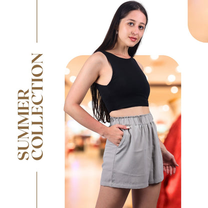 Comfy Chic Elastic Waist Shorts