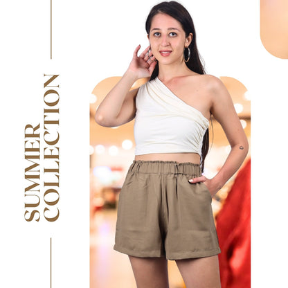 Comfy Chic Elastic Waist Shorts