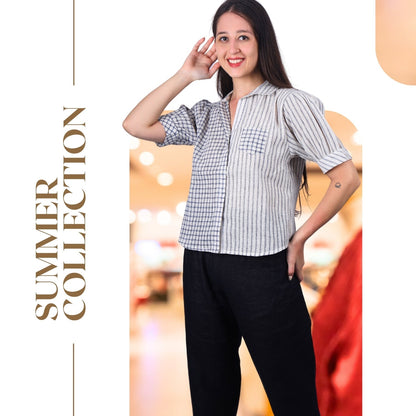 GloFash Women's Brown Jute Shirt – Eco-Friendly & Stylish - FashionZapp.com
