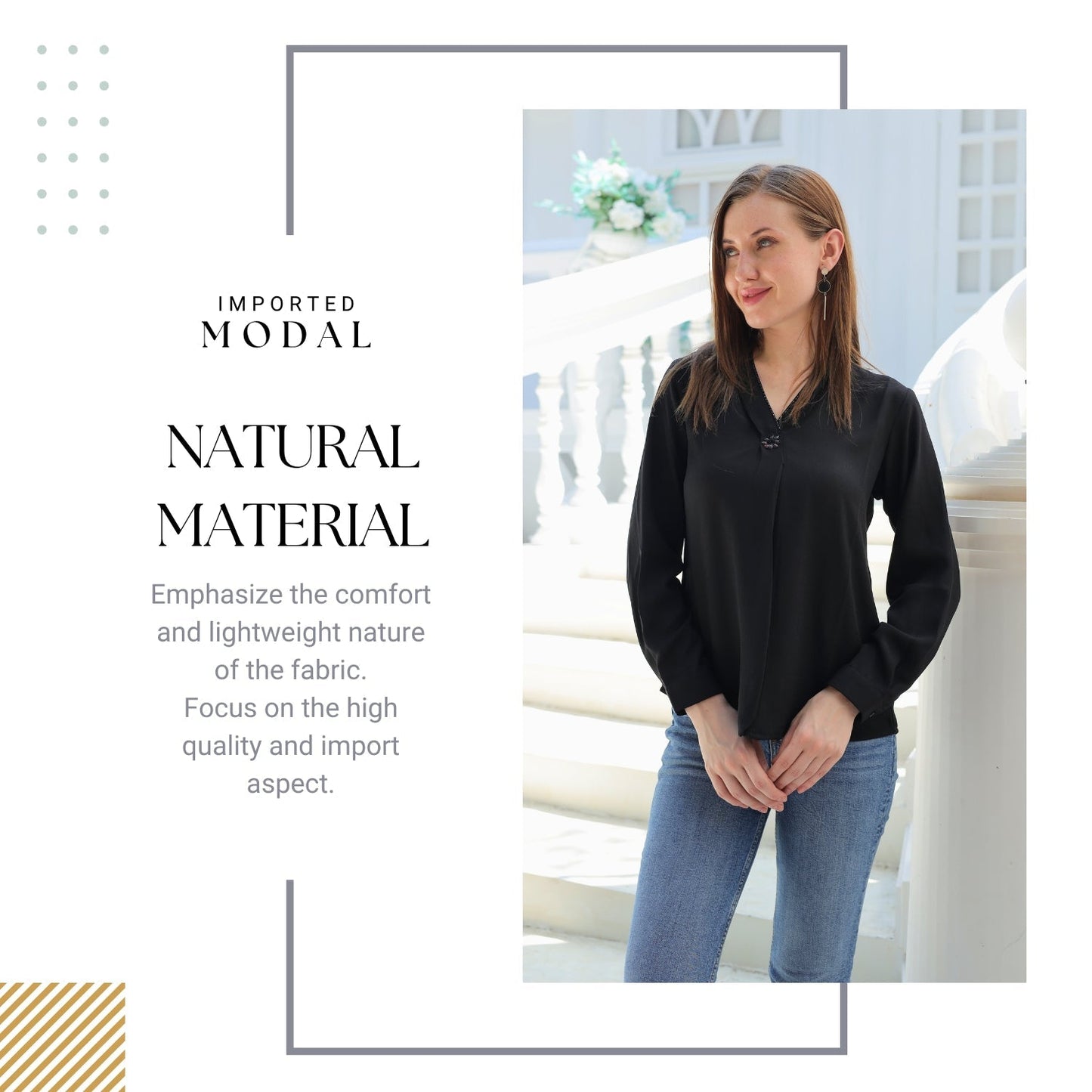 Glofash | Stylish Modal Black Top for Women – Elegant & Comfortable Design - FashionZapp.com