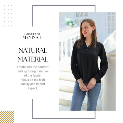 Glofash | Stylish Modal Black Top for Women – Elegant & Comfortable Design - FashionZapp.com
