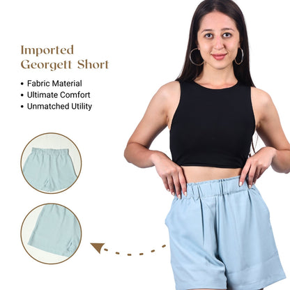 Comfy Chic Elastic Waist Shorts