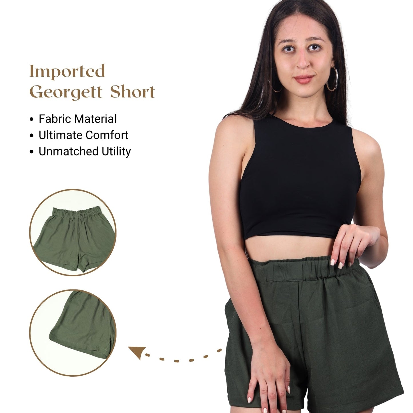 Comfy Chic Elastic Waist Shorts