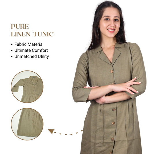 Women's V-Neck Summer Casual 3/4 Sleeve Button-Down Dress - FashionZapp.com