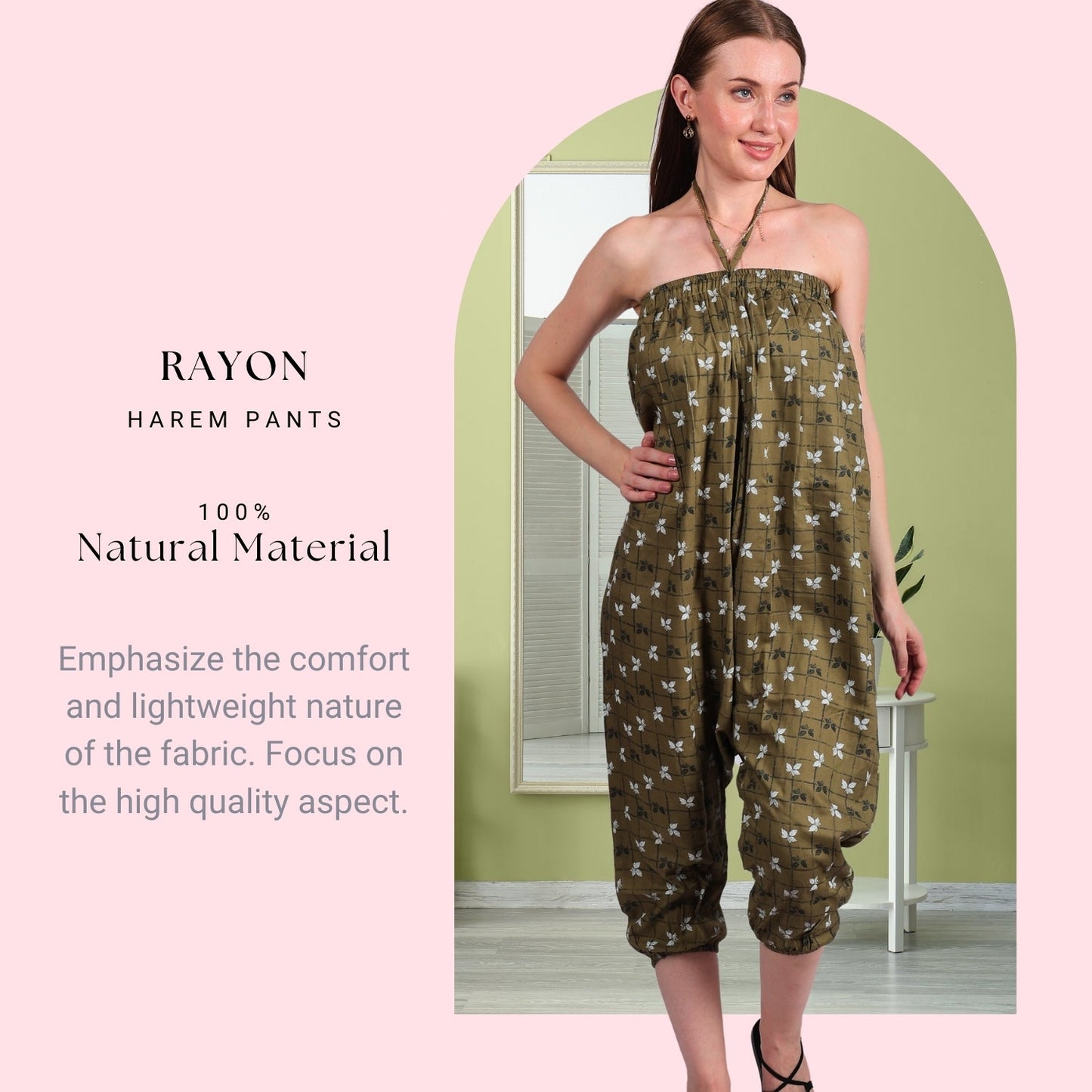 Women's Boho Harem Pants “ Multi-Functional Pants with Pockets - .com