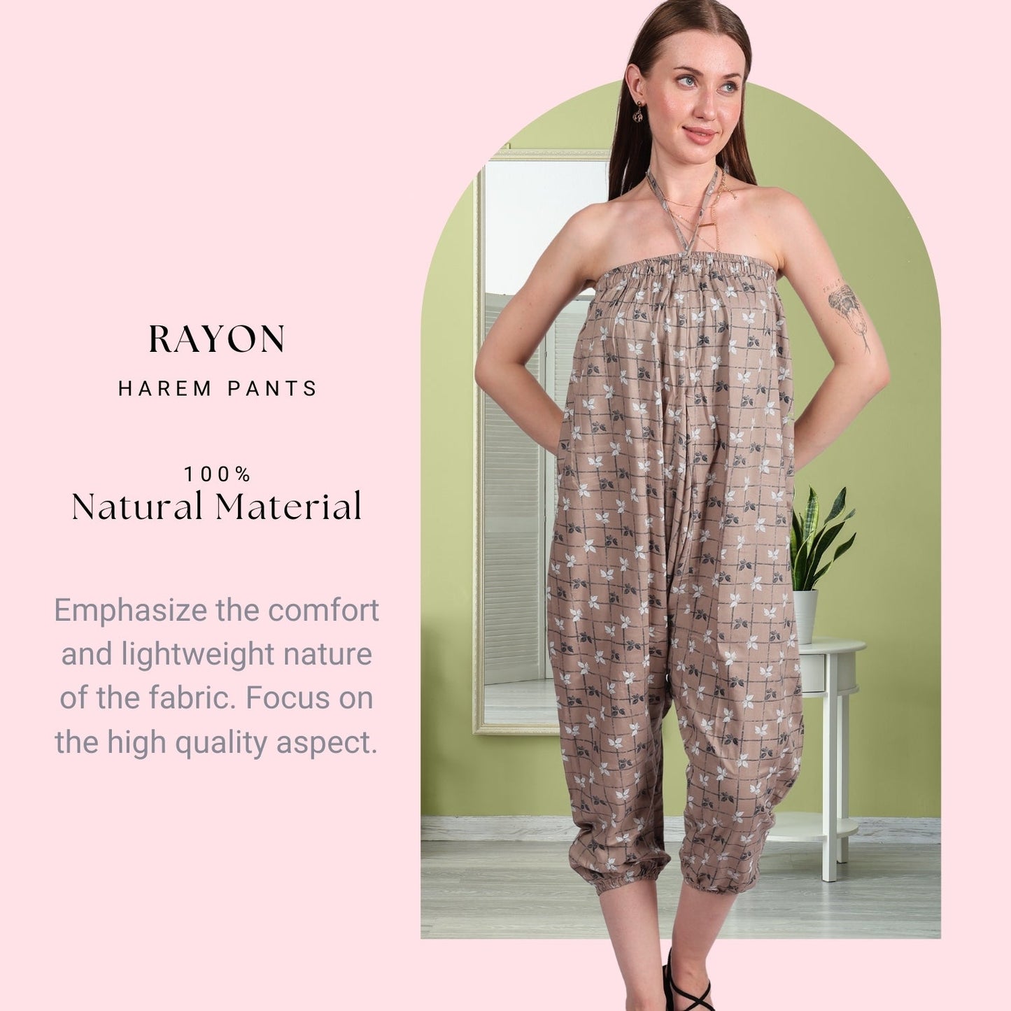 Women's Boho Harem Pants “ Multi-Functional Pants with Pockets - .com