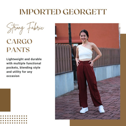 Chic High-Waist Multi-Pocket Cargo Pants