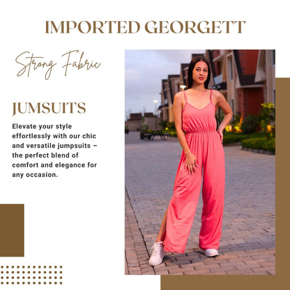 Wide-Leg Sleeveless Jumpsuit