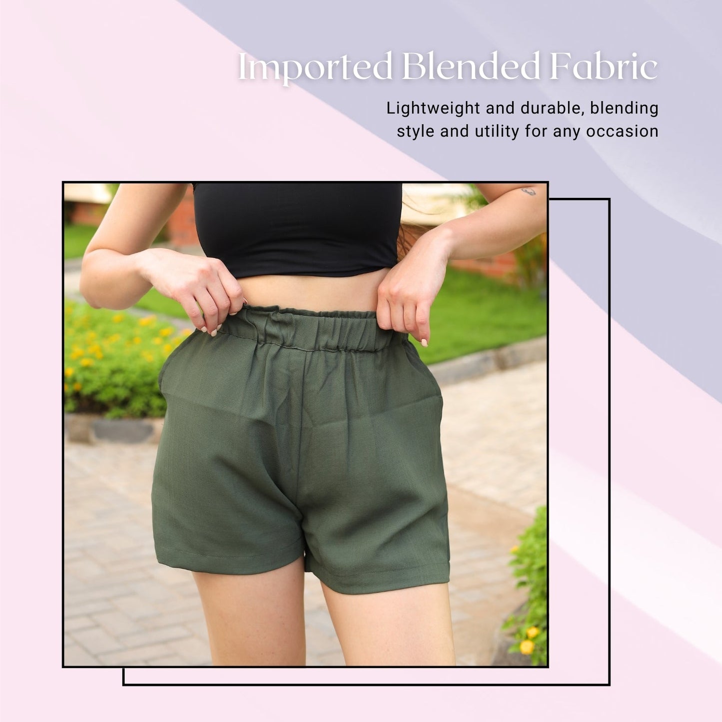 Comfy Chic Elastic Waist Shorts